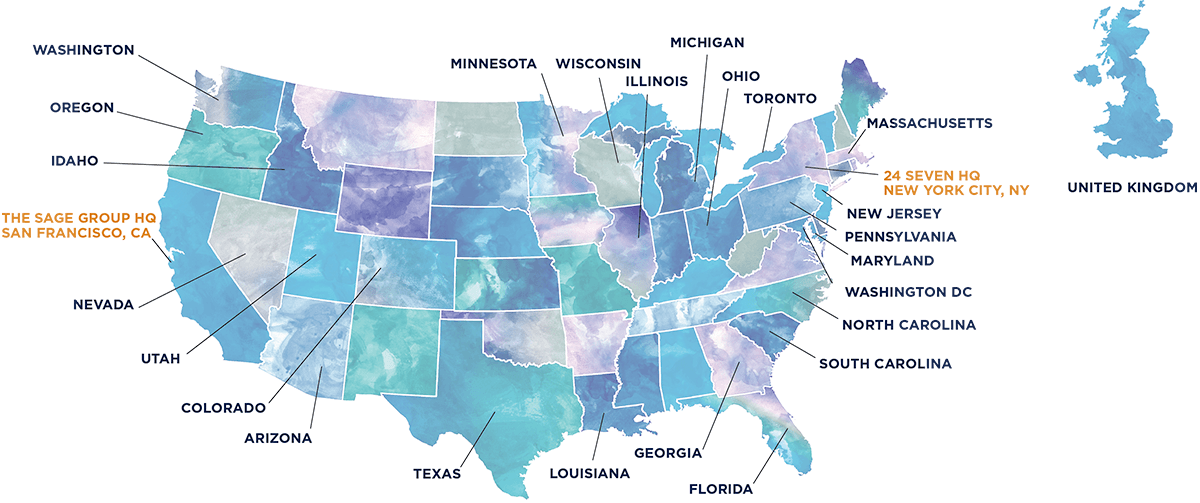 Map of Sage locations